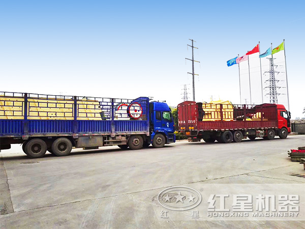 40t/h新型環(huán)保制砂生產線發(fā)貨現場