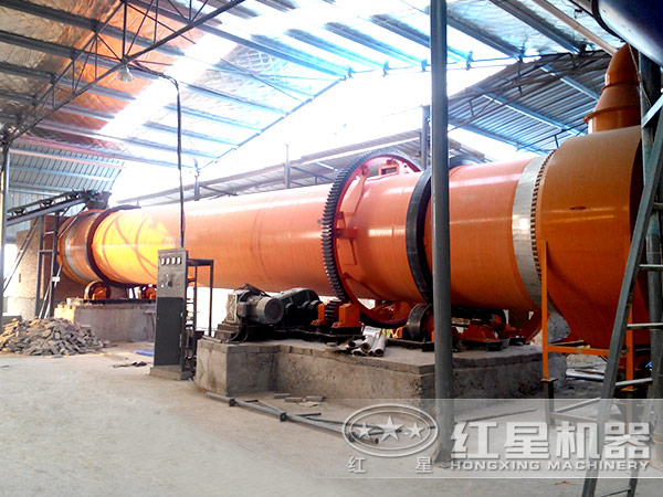 湖南時產60噸烘干機作業(yè)現(xiàn)場
