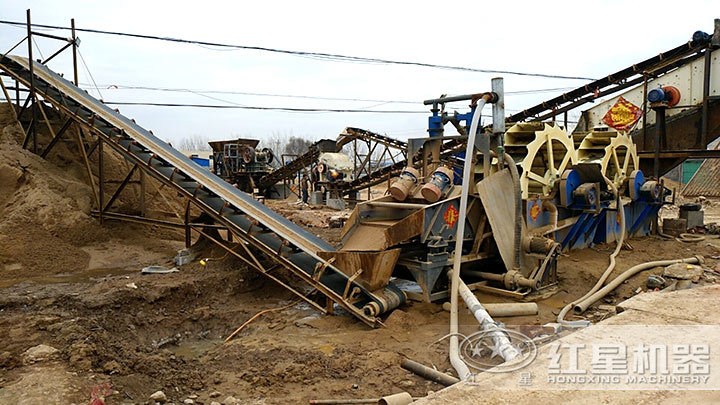 洗沙、細沙回收現場